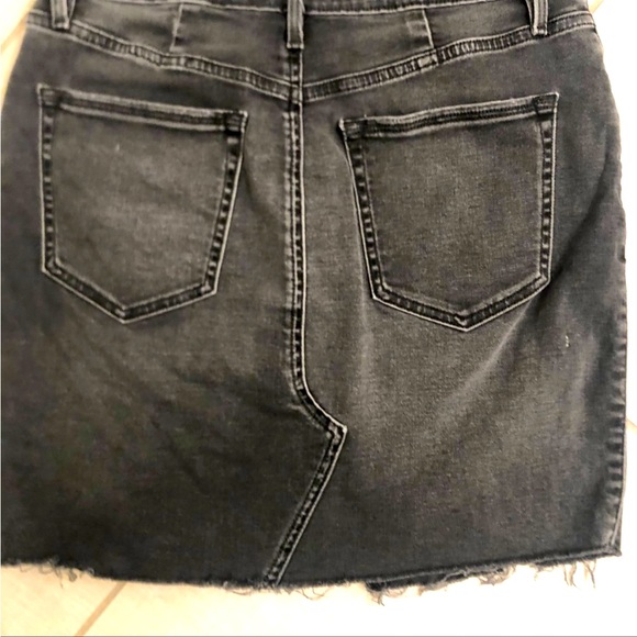 Sanctuary button fly washed black denim jean skirt - Picture 2 of 4